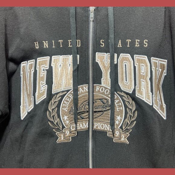 Rue 21 - Men's Long Sleeve Hooded Sweatshirt - Black - Extra Large - Picture 11 of 13